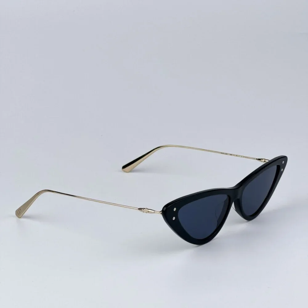 Dior MISSDIOR B4U CD40105U 01V 12B0 BRAND NEW Sunglasses Shiny Black Blue Unisex